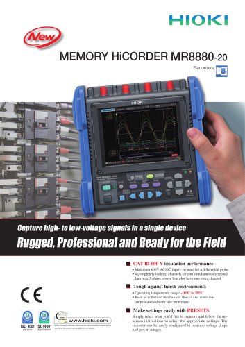 HIOKI MR8880-20 MEMORY HiCORDER