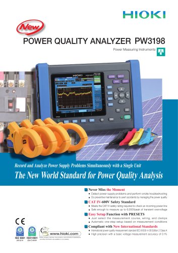 HIOKI POWER QUALITY ANALYZER PW3198