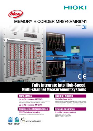 MEMORY HiCORDER MR8740, MR8741