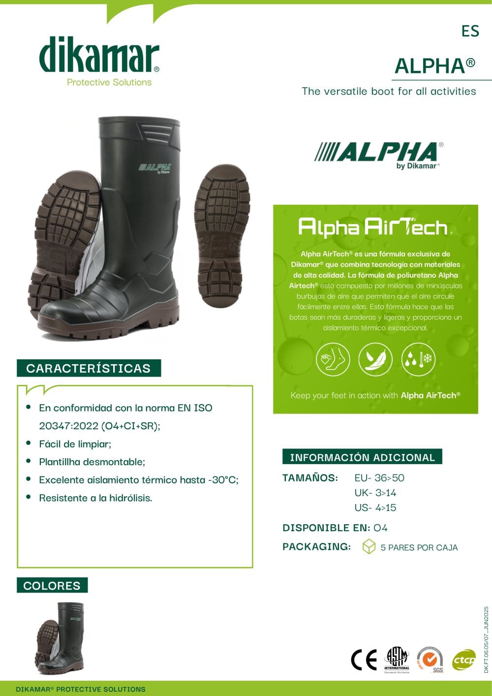 DK.FT.06.05_Alpha_ES_JUN2025 - DIKAMAR, S.A. Industria de Prote&ccedil;&atilde;o de Cal&ccedil;ado