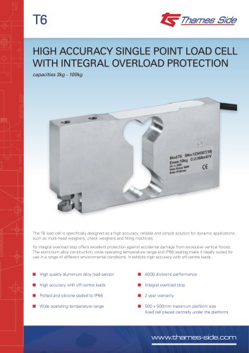 T6 Load cell Data sheet