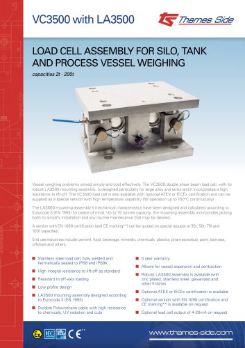 VC3500 Load cell Data sheet