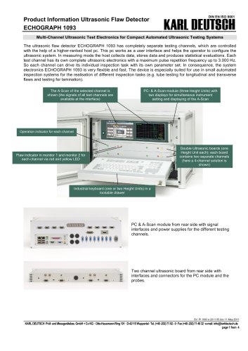 Multichannel UT Electronics ECHOGRAPH 1093