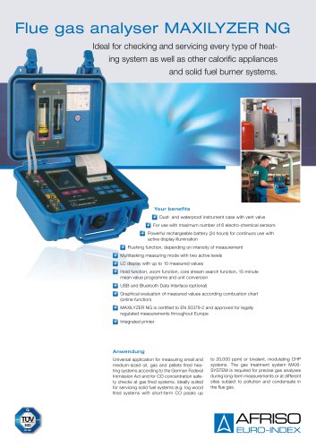 MAXILYZER NG - Flue gas analyser