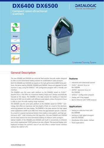 DX6400 DX6500 Compact omni-directional scanners