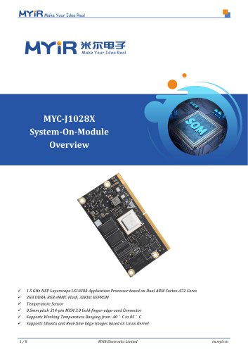 MYC-J1028X System-On-Module Overview