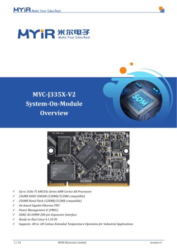 MYC-J335X-V2 System-On-Module Overview