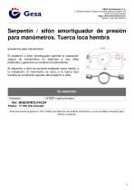 Serpentín / sifón amortiguador
