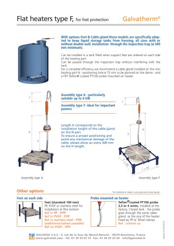 Galvatherm® - keeping from freezing storage tanks