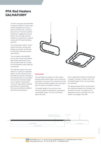 PTFE Rod Heaters GALMAFORM