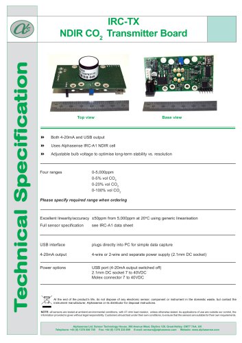 NDIR Transmitter Board