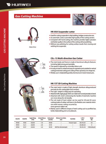 HK-72T Three-dimensional 3D oxy-fuel cutting machine with flexible track