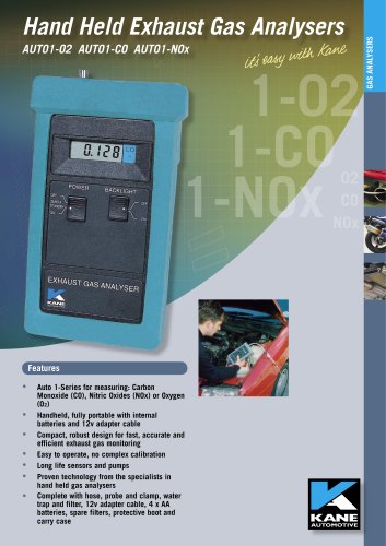 1, 2 & 3 GAS: Hand Held Single Gas Analyser 