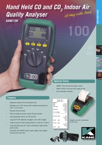 KANE100-1 Indoor Air Quality Analyser 