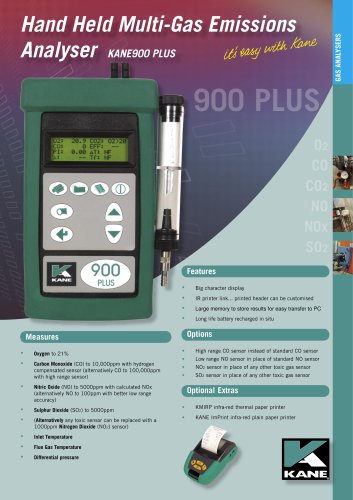 KANE900 PLUS Multi-Gas Emissions Analyser 