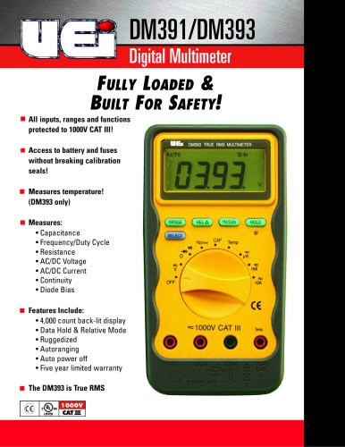 Ruggedised Digital Multimeter  DM391