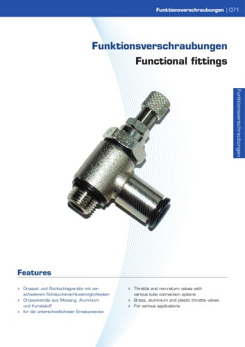 Functional fittings