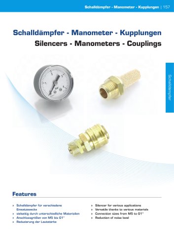 Silencers - Manometers - Couplings