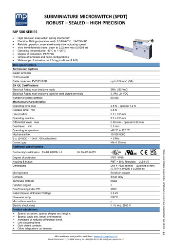 MP500 Datasheet - V8