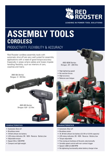 RED ROOSTER CORDLESS ASSEMBLY TOOLS