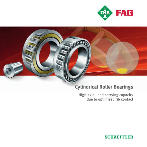 Cylindrical Roller Bearings - High axial load carrying capacity due to optimized rib contact