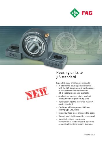 Housing units to JIS standard (TPI 116)