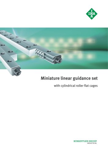 Miniature linear guidance set with cylindrical roller flat cages (MAI 79)