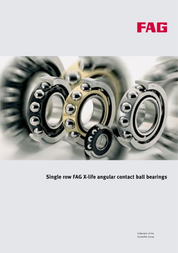 Single row FAG X-life angular contact ball bearings