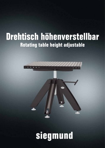 Rotating table height adjustable