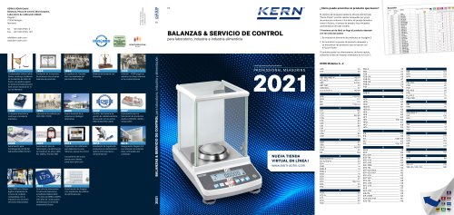 BALANZAS & SERVICIO DE CONTROL para laboratorio, industria e industria alimenticia