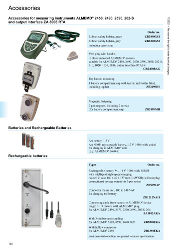 Accessories for measuring instruments