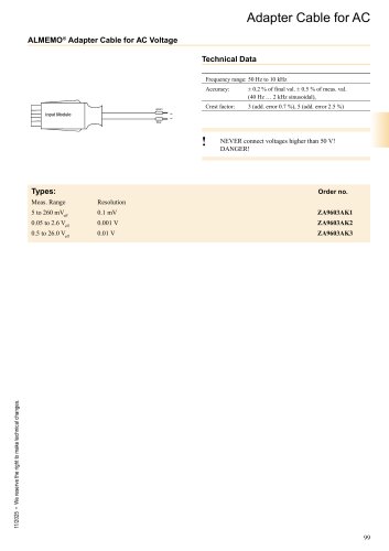 ALMEMO&reg; Connector for AC