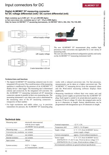 ALMEMO&reg; Connector for DC