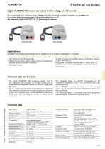 Fast digital measuring module for AC voltage, AC current, AC power 