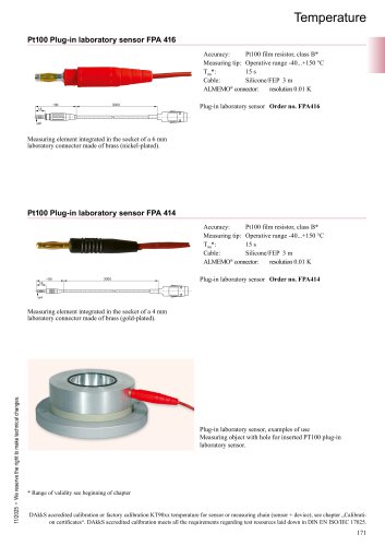 Pt100 Plug-in laboratory sensor