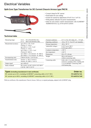 Split-Core Type Transformer for DC Current