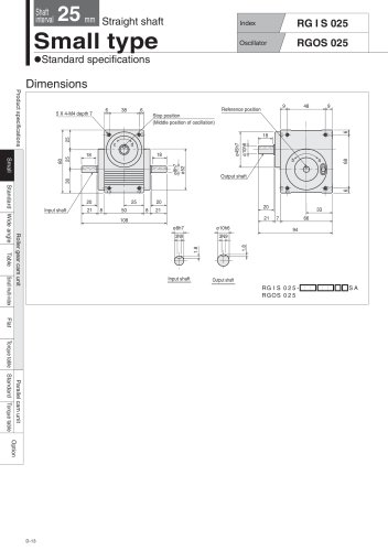 Roller gear cam unit  Small type RGIS_RGOS   RGIS_RGOS025