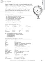 BDT18 - All stainless steel pressure gauge