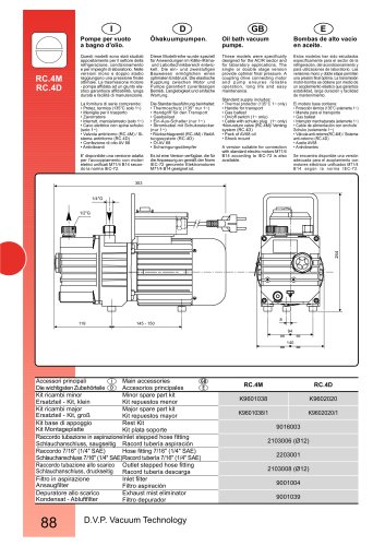 HIGH VACUUM PUMP RC.4D 220-240/50-60