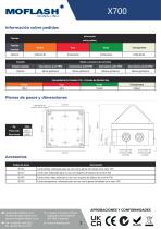 Ficha técnica - Baliza X700 - 2