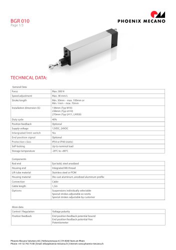 Data sheet BGR 010