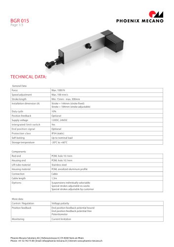 Data sheet BGR 015