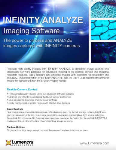 INFINITY ANALYZE (Microscopy) Software