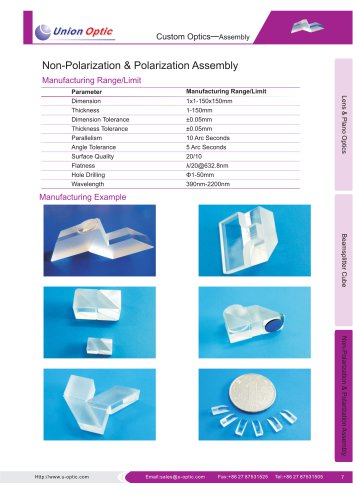 Union Optic-Non-Polarization&Polarization Assembly