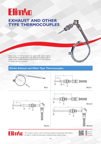 Exhaust And Other Type Thermocouples