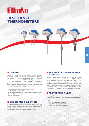 Resistance Thermometers