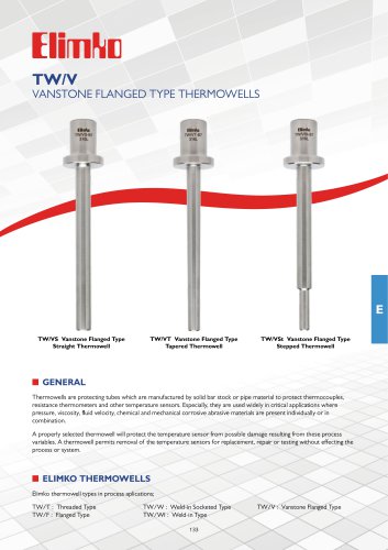 Vanstone Flanged Type Thermowells