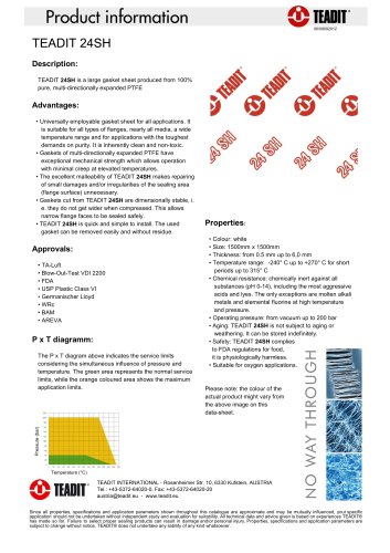 TEADIT 24 SH - ePTFE gasket sheet