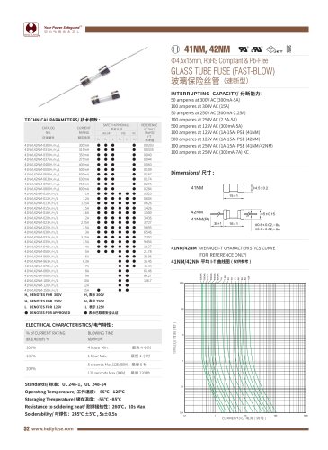 Hollyland Glass Tube Microfuse 41NM,42NM Series