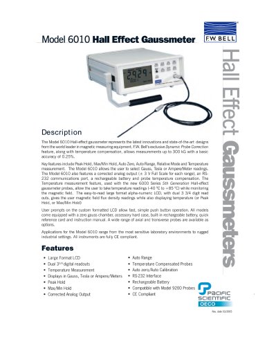 6000 Series Gauss Meters